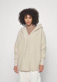 Noisy May - NMCOZY LONG SHACKET HOOD - Cappotto corto - white pepper Immagine in miniatura 1