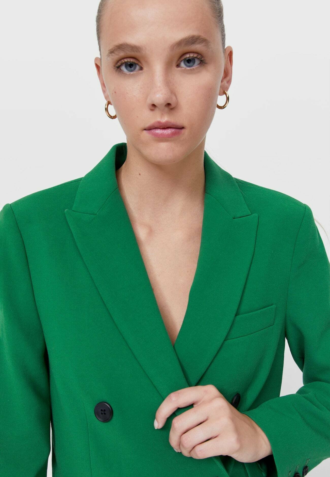 petite green blazer