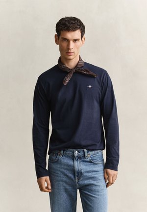 GANT SHIELD - T-shirt à manches longues - evening blue