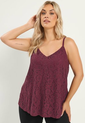 Yours Clothing, PLUS SIZE VESTS & CAMIS - Débardeur - dark red