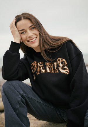 Bon'A Parte VINDA - Melegítőfelső - black leopard artwork