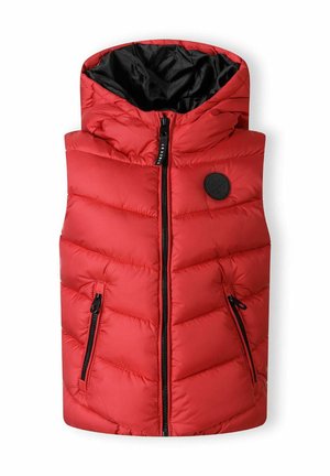 PADDED GILET WITH CHEST BADGE - Waistcoat - red