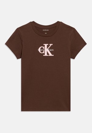 Calvin Klein Jeans, MONOLOGO - Trükipildiga T-särk - legacy brown
