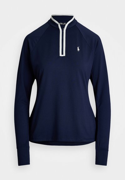 Polo Ralph Lauren JERSEY KNIT PULLOVER - Ilgarankovis viršutinės dalies drabužis - refined navy/ceramic white