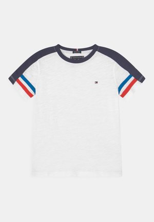 VARISITY SLEEVE DETAIL TEE - T-shirt con stampa - white