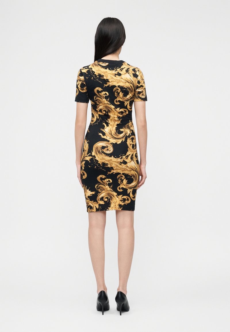 Versace Jeans Couture Jersey dress - black/gold-coloured/black - Zalando.ie Versace Jeans Couture Jersey dress - black/gold-coloured/black - Zalando.ie