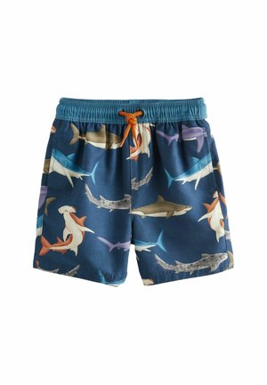 Next PRINTED REGULAR FIT - Uimashortsit - navy large shark