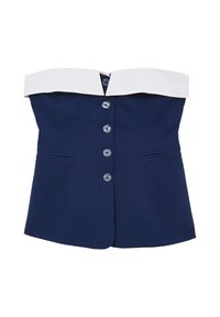 GILET BOUTONNÉ - Top - bleu