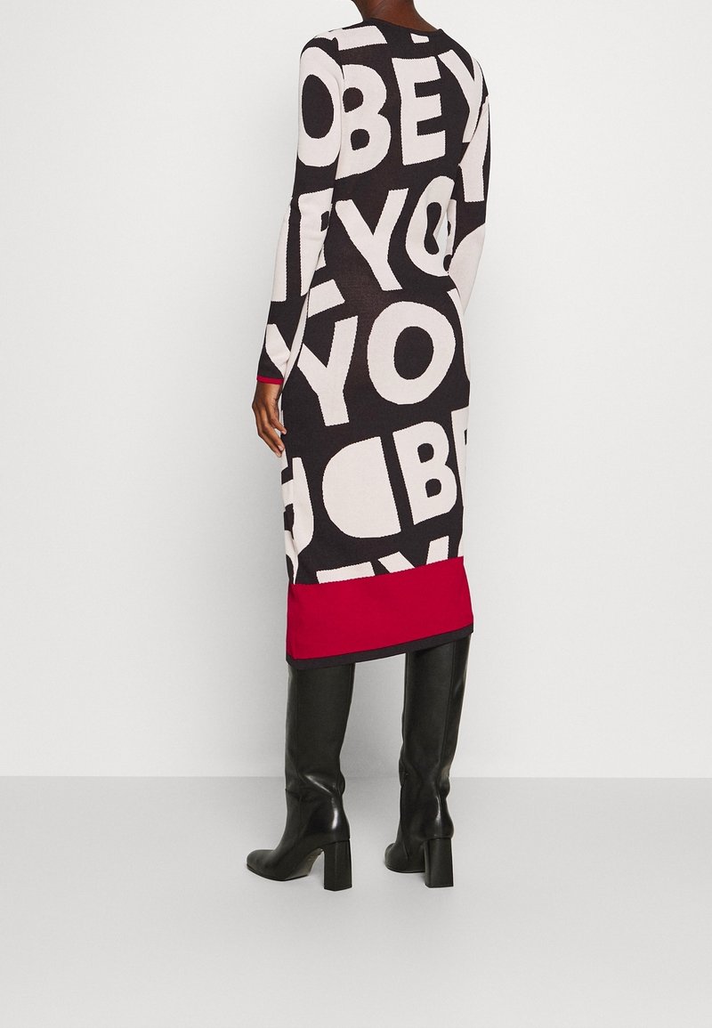 Tunique Desigual Noir Imprimé Portrait - Taille S, En Coton Tricot, Occasion Très Bon état