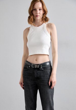 BELT WITH KEEPERS - Cintura - dark chambray