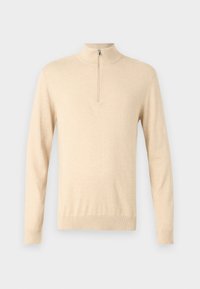SLHBERG HALF ZIP NOOS - Jumper - oatmeal