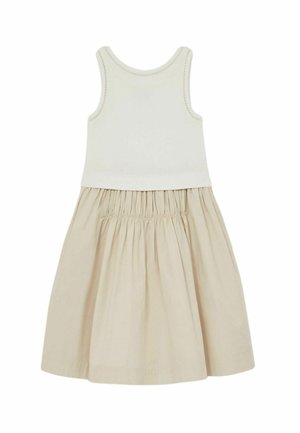 REISS WREN COTTON LAYERED SLEEVELESS MIDI DRESS - Denní šaty - neutral