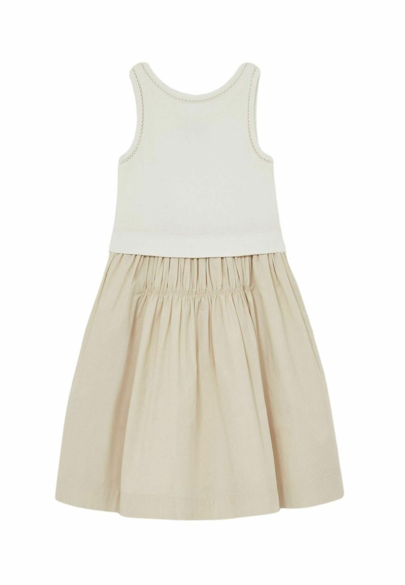 Reiss REISS WREN COTTON LAYERED SLEEVELESS MIDI DRESS - Nappali ruha - neutral