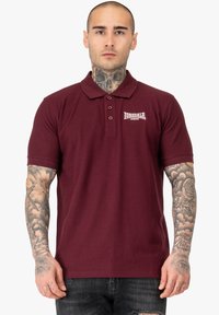 Lonsdale NORMALE PASSFORM DOPPELPACK LINGHOLME - Trükipildiga T-särk - black oxblood