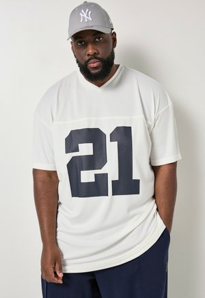 HALF-SLEEVE V-NECK  - T-Shirt print - off-white