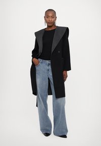 MICHAEL Michael Kors HOODED WRAP COAT - Κλασικό παλτό - charcoal