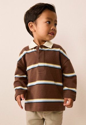 Next, REGULAR FIT - RUGBY POLO TOP . - Polo shirt - brown cream