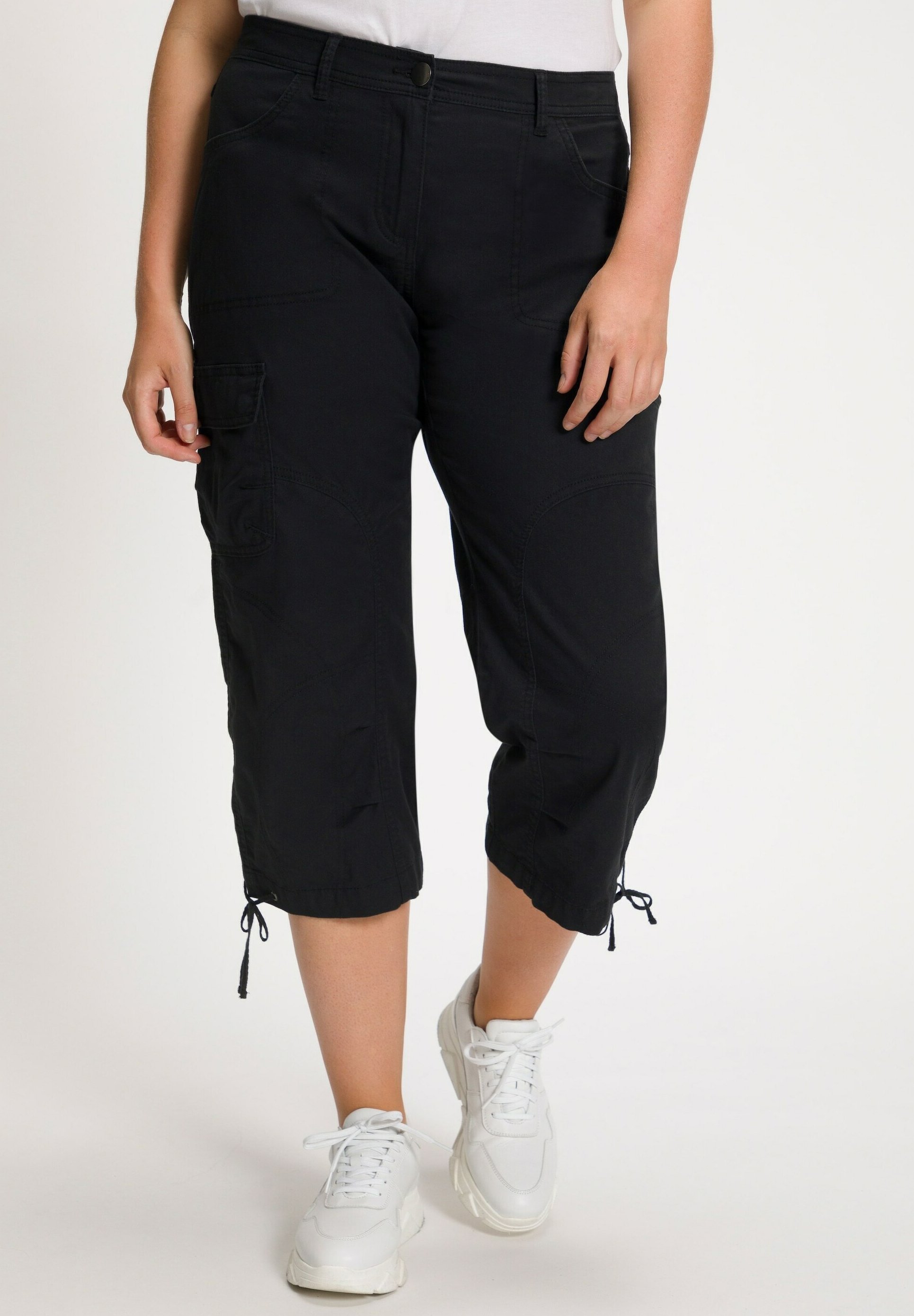 Ulla Popken Pantaloni Stoffa Donna Capri Bianco Casual (IT 56