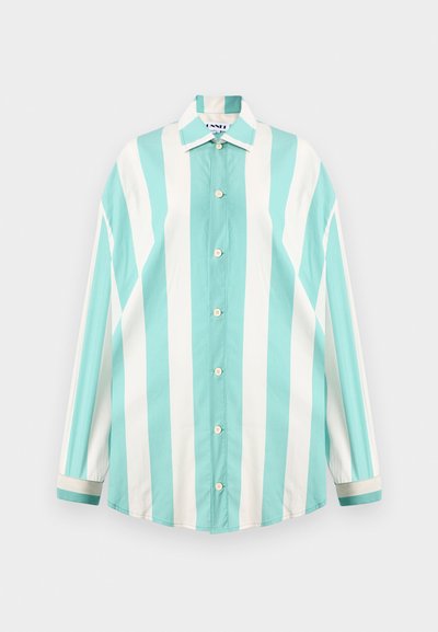 Sunnei MEGA OVER SHIRT TIE - Nööpidega pluus - off white/green