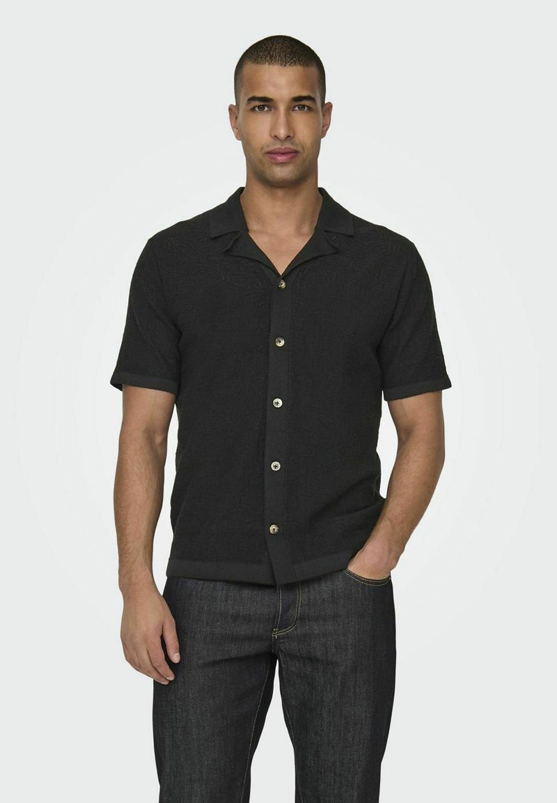 Only & Sons - ONSDENVER LIFE REG 12 SS - Camicia - black, Ingrandire