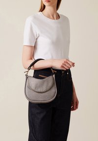 Borbonese HORSEBACK HOBO SMALL - SHOULDER - Borsa a mano - clay grey black