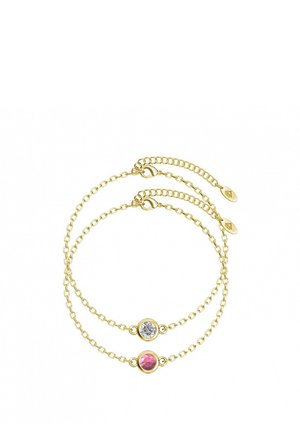 2 PACK - Bracelet - doré cristal rose