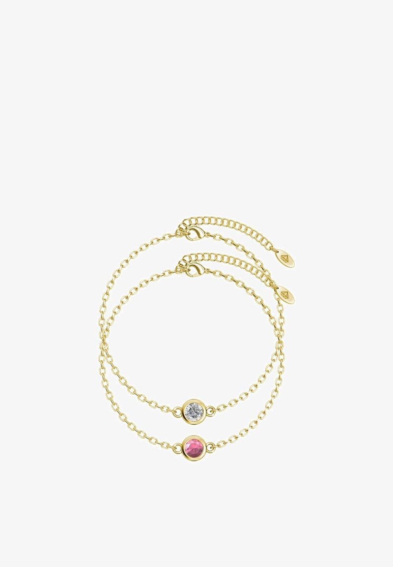 MYC Paris 2 PACK - Armband - doré cristal rose