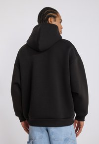 YOURTURN OVERSIZED SCUBA HOODIE UNISEX - Felpa - true black