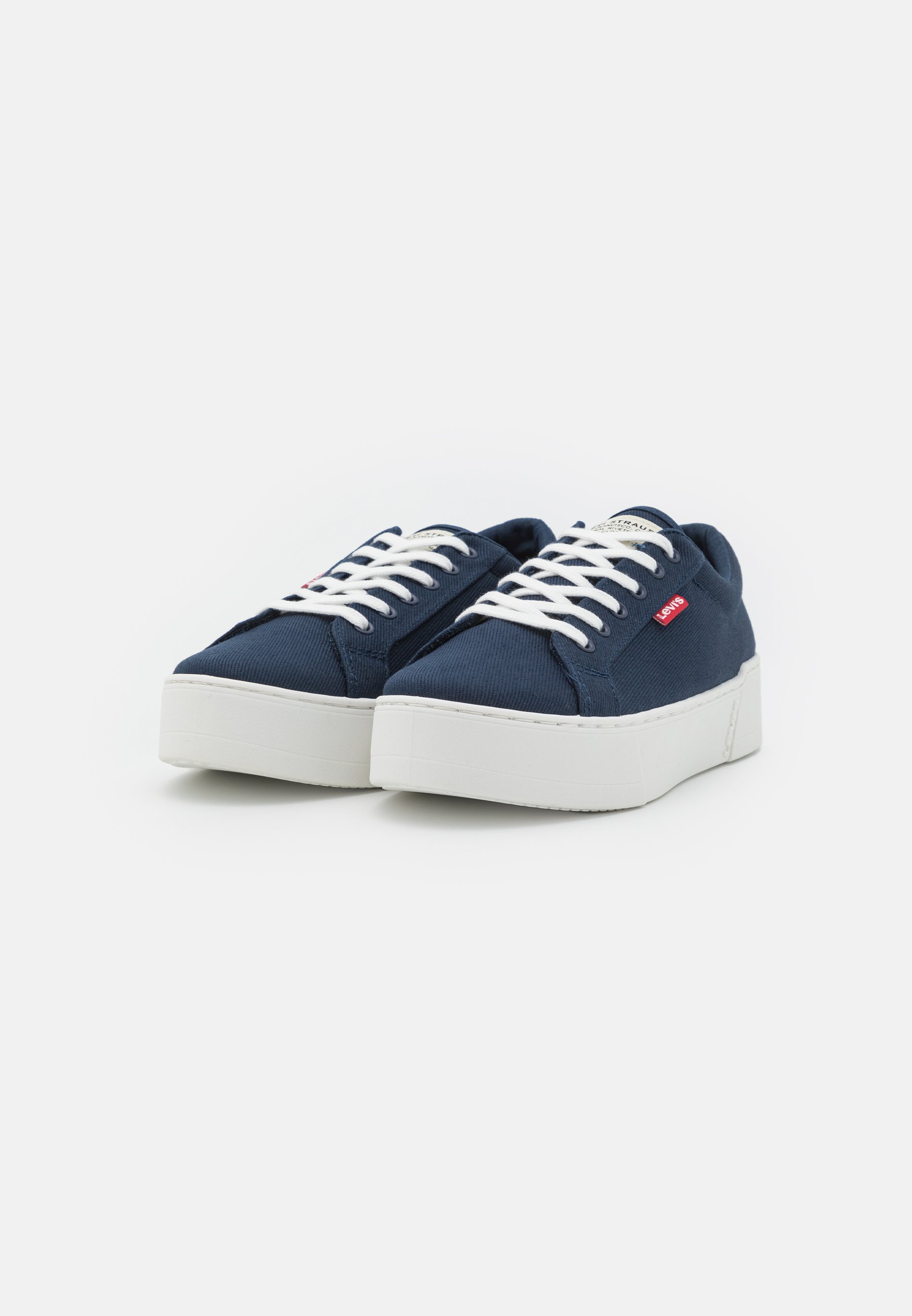 navy blue platform trainers