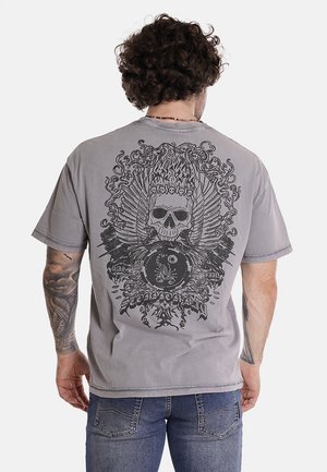 T-shirt con stampa - grigio