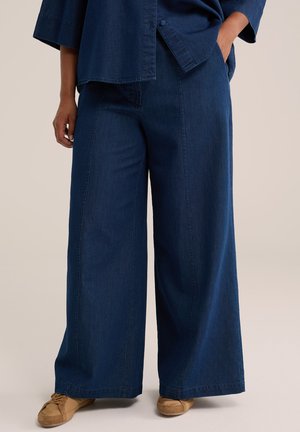 WE Fashion, CURVE - Leveälahkeiset - dark blue
