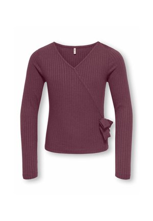 ONLY GIRLS TOP KOGFRANSISKA TOP - Top s dlhým rukávom - mauve wine