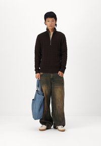 Selected Homme SLHRYAN STRUCTURE - Stickad tröja - chocolate torte