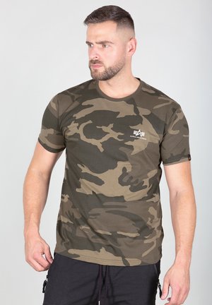 SMALL LOGO - Basic T-shirt - olive camo