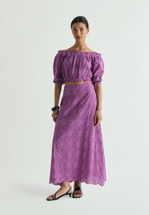 Scalpers SCALPERS NAT ENGLISHEMB SKIRT - A-Linien-Rock - purple