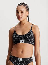 Calvin Klein Underwear UNLINED BRALETTE 1996 COTTON - Bustino - litho/black