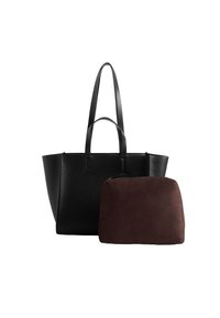 SHOPPER WITH ZIPPER - Shopping bag - black