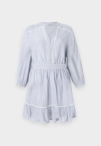 ONLDARA LIFE V NECK BELT DRESS  - Vestido camiseiro - true blue/cloud dancer