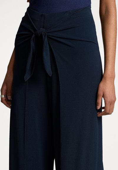 Polo Ralph Lauren JERSEY WIDE LEG WRAP PANT - Kelnės - aviator navy
