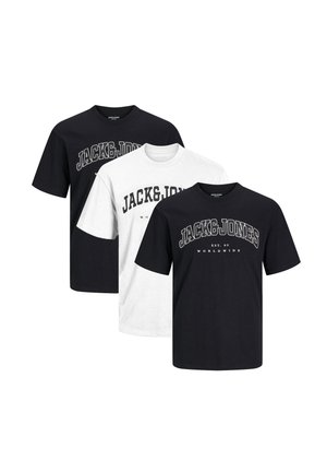 3 PACK - Print T-shirt - schwarz weiß
