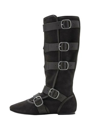 WITH BUCKLE - Botas camperas - dark heather grey