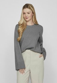 VILA VICASSIE  - Pulover - medium grey melange