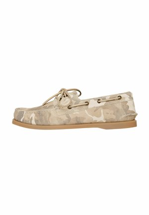 Bootsschuh - camouflage beige - suede