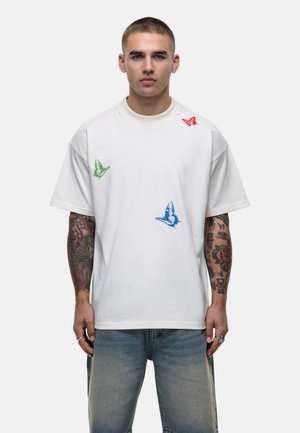 BFLYCOLOUR - Print T-shirt - off white