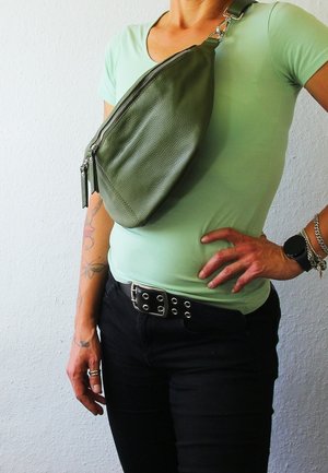 DrachenLeder Schoudertas - grün