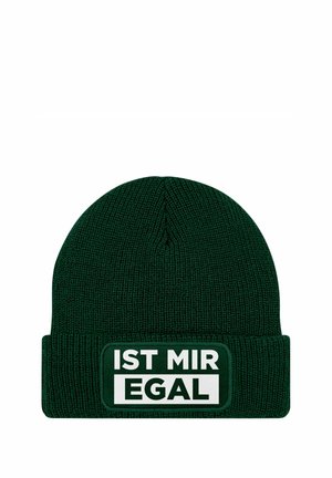 MIT PATCH SPRUCH IST MIR EGAL - Beanie - dunkelgrün