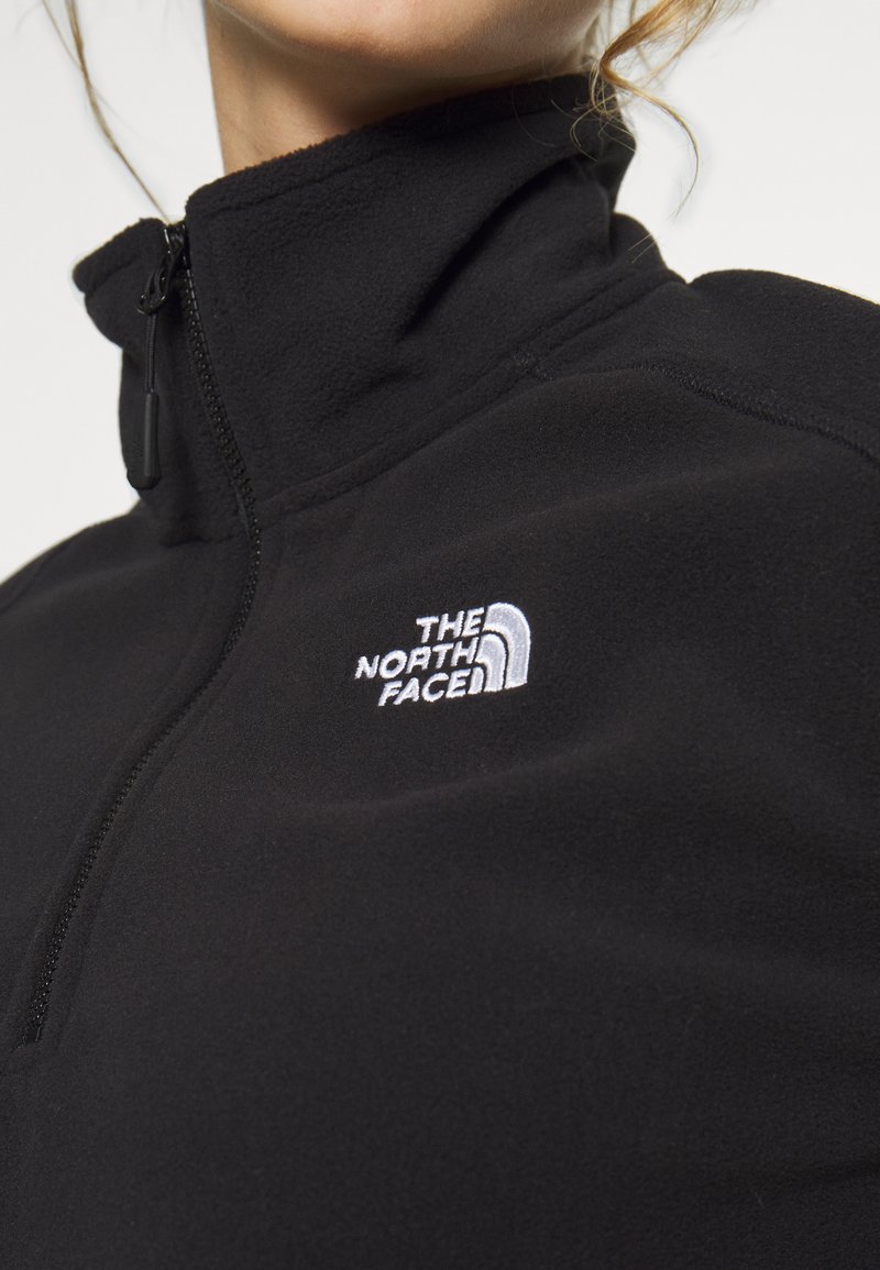 The North Face Glacier Cropped Zip Fleece Jumper Black Zalando De