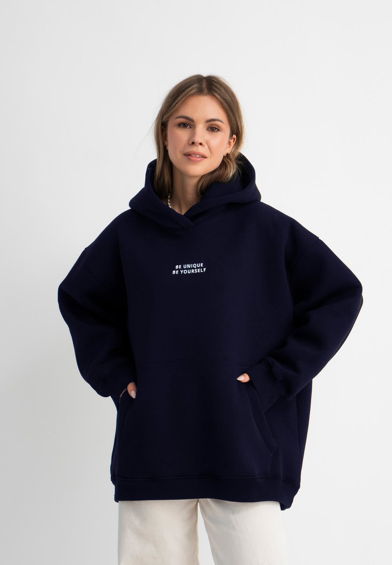 MIRONS EMBROIDERY - Felpa con cappuccio - dark blue