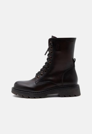 Tamaris, Schnürstiefelette - mocca/glam