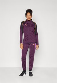 Puma INDIVIDUALBLAZE TRACKSUIT SET - Gornji dio trenirke - midnight plum/glowing red